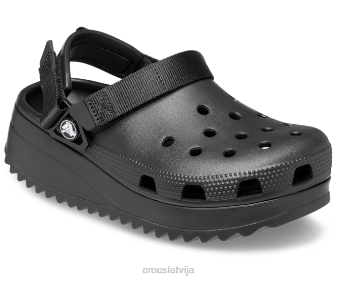 pārgājiena koka tupele sievietes Crocs kurpes N46T180 melns