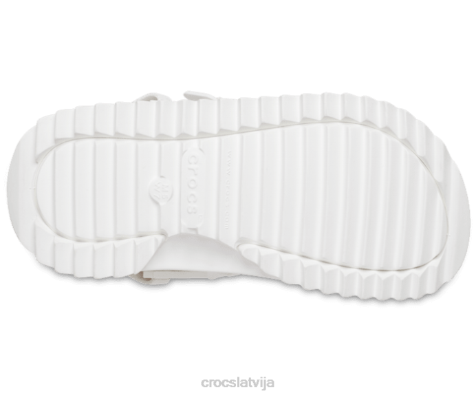 pārgājiena koka tupele sievietes Crocs kurpes N46T181 balts