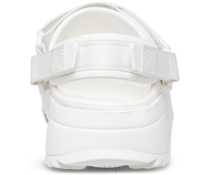 pārgājiena koka tupele sievietes Crocs kurpes N46T181 balts