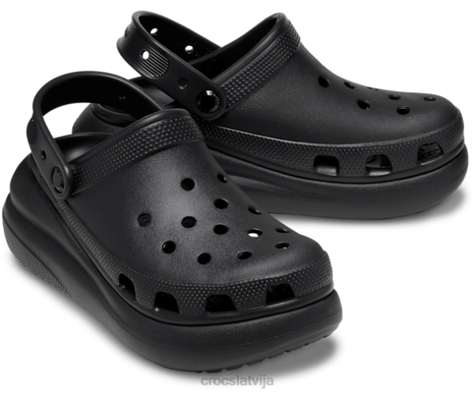 saspiest aizsērējumu sievietes Crocs kurpes N46T350 melns