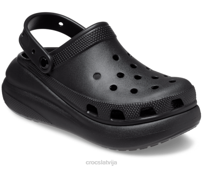 saspiest aizsērējumu sievietes Crocs kurpes N46T350 melns