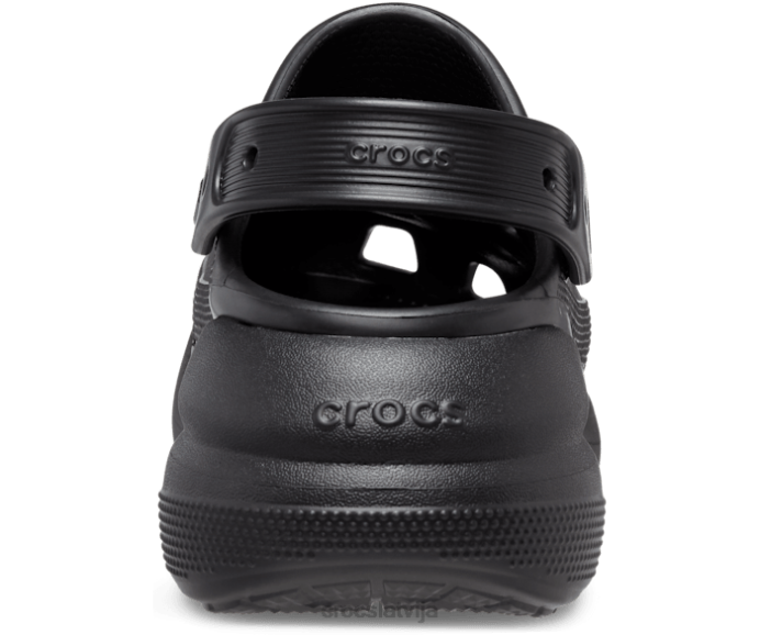 saspiest aizsērējumu sievietes Crocs kurpes N46T350 melns