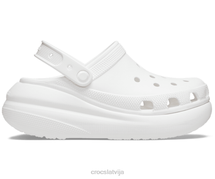 saspiest aizsērējumu sievietes Crocs kurpes N46T36 balts