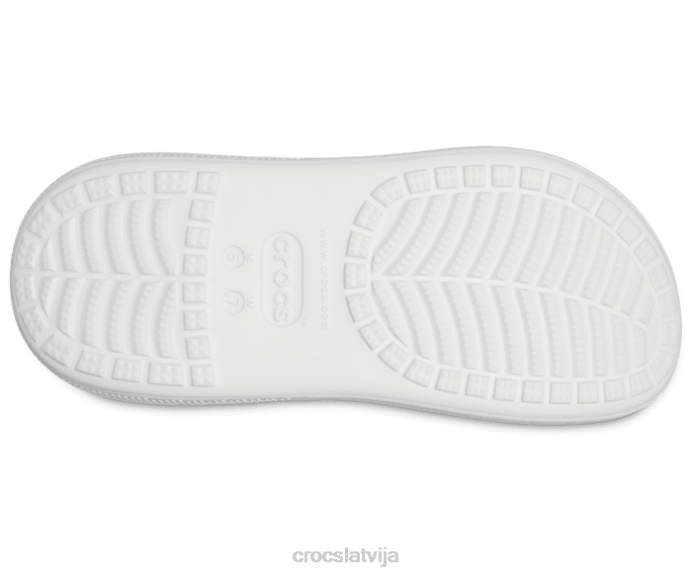 saspiest aizsērējumu sievietes Crocs kurpes N46T36 balts