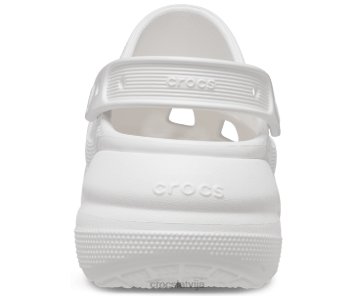 saspiest aizsērējumu sievietes Crocs kurpes N46T36 balts