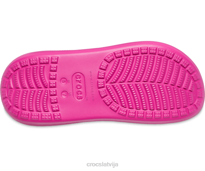 saspiest aizsērējumu sievietes Crocs kurpes N46T40 fuksijas jautrība