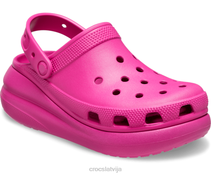 saspiest aizsērējumu sievietes Crocs kurpes N46T40 fuksijas jautrība