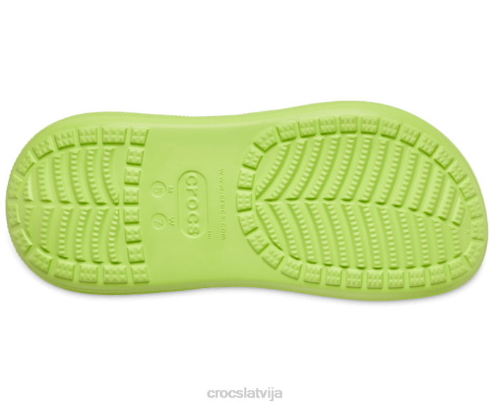 saspiest aizsērējumu sievietes Crocs kurpes N46T42 limeade