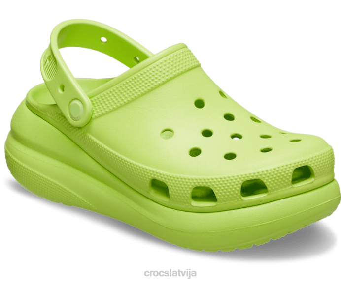 saspiest aizsērējumu sievietes Crocs kurpes N46T42 limeade