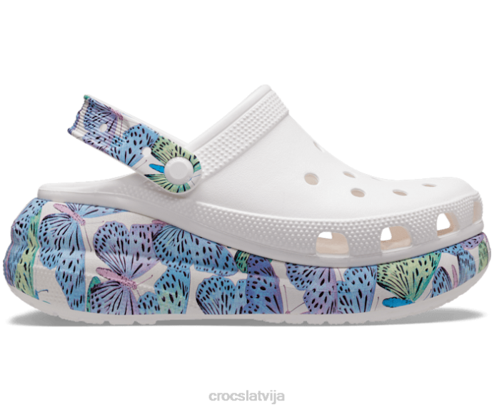 simpātiju tauriņu tupele sievietes Crocs kurpes N46T121 balts/multi