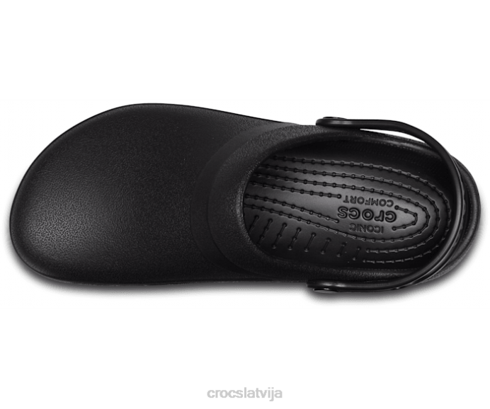 speciālists ii koka tupele sievietes Crocs kurpes N46T134 melns