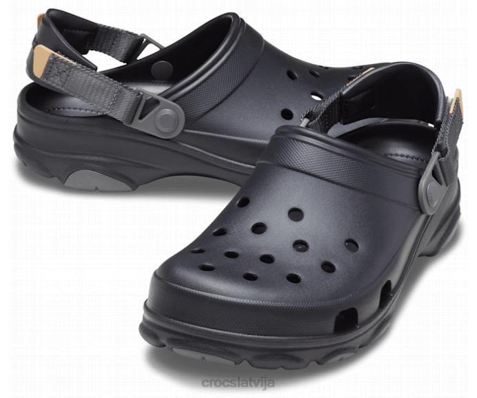 visurgājējs koka tupele sievietes Crocs kurpes N46T106 melns