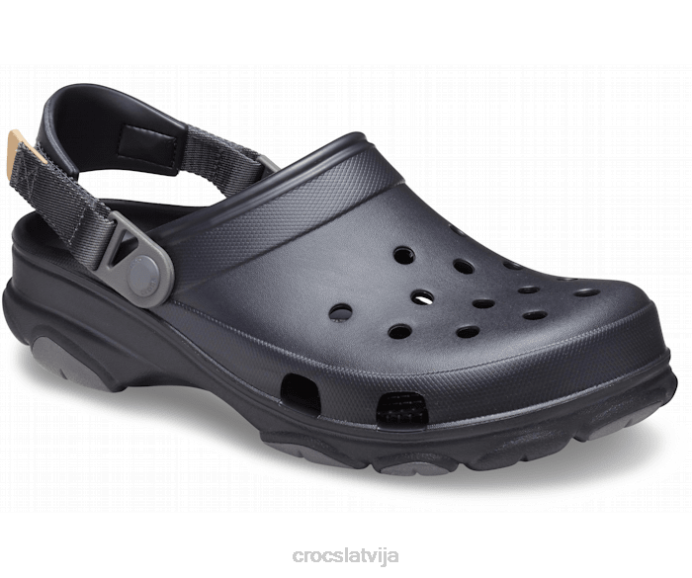 visurgājējs koka tupele sievietes Crocs kurpes N46T106 melns