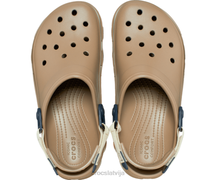 visurgājējs koka tupele sievietes Crocs kurpes N46T107 haki/multi