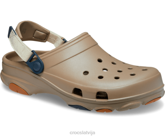 visurgājējs koka tupele sievietes Crocs kurpes N46T107 haki/multi