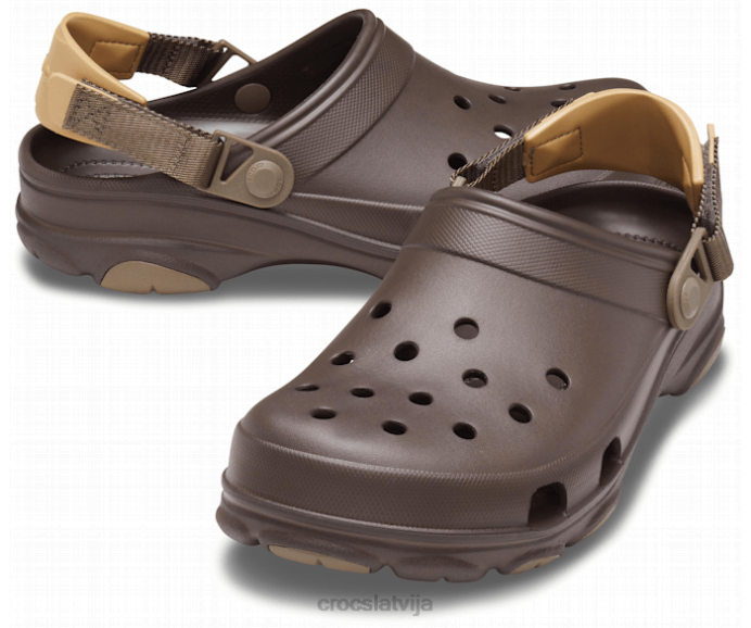 visurgājējs koka tupele sievietes Crocs kurpes N46T108 espresso