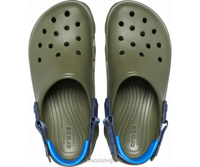 visurgājējs koka tupele sievietes Crocs kurpes N46T110 armija zaļa/navy