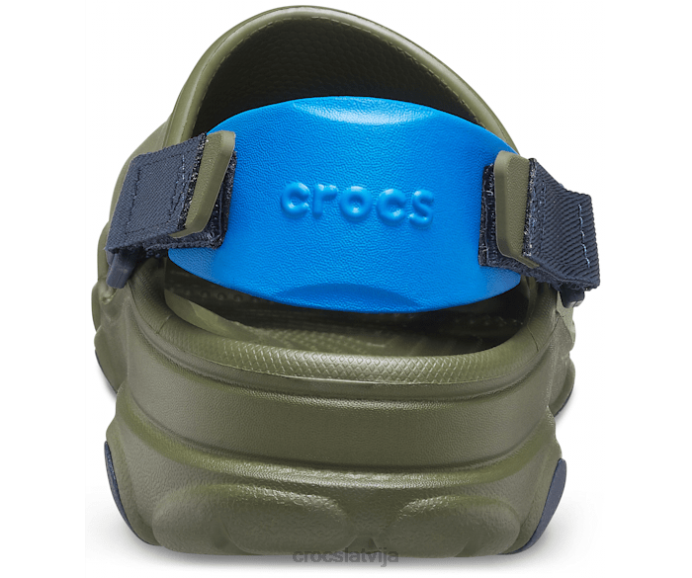 visurgājējs koka tupele sievietes Crocs kurpes N46T110 armija zaļa/navy