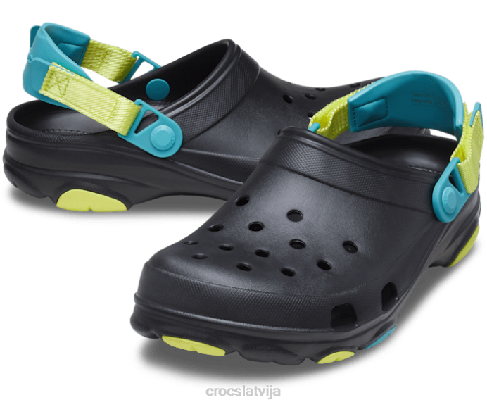 visurgājējs koka tupele sievietes Crocs kurpes N46T111 melns/multi