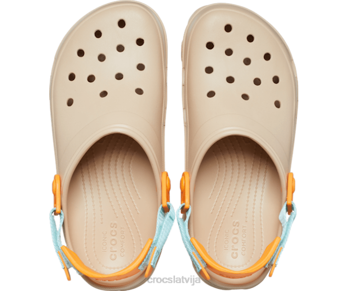 visurgājējs koka tupele sievietes Crocs kurpes N46T112 chai/multi