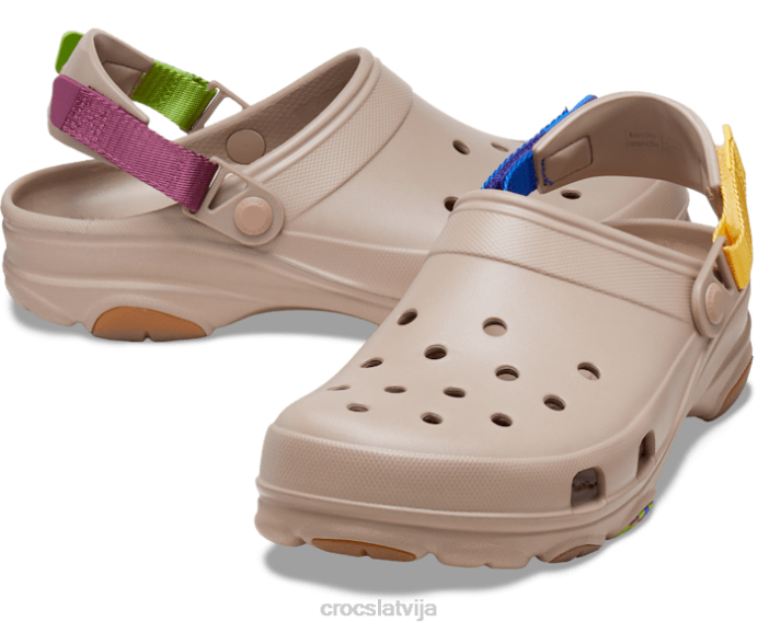 visurgājējs koka tupele sievietes Crocs kurpes N46T113 sēne/multi