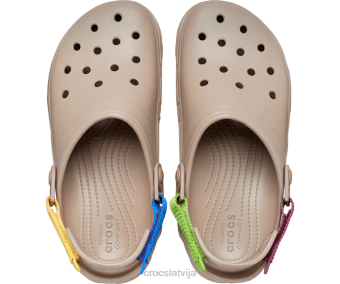visurgājējs koka tupele sievietes Crocs kurpes N46T113 sēne/multi