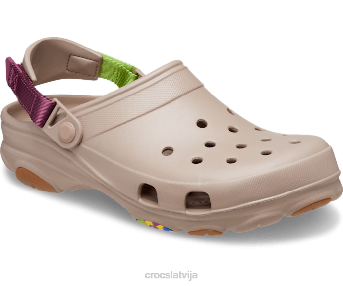 visurgājējs koka tupele sievietes Crocs kurpes N46T113 sēne/multi