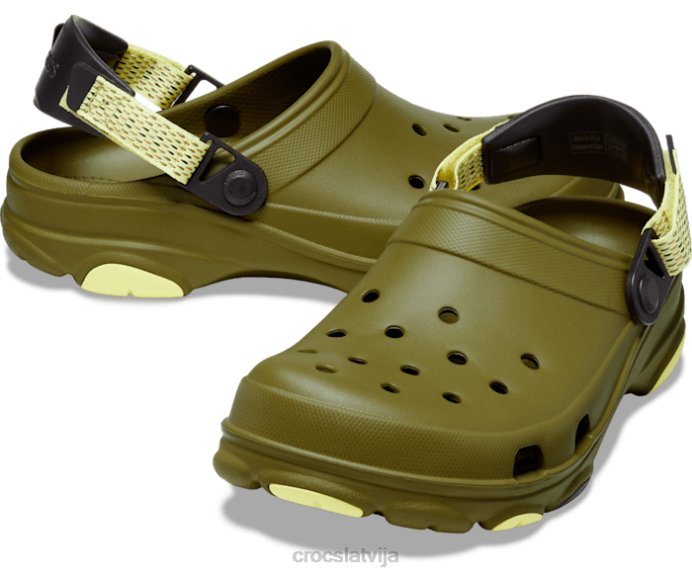 visurgājējs koka tupele sievietes Crocs kurpes N46T114 alveja