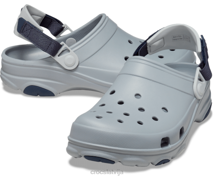 visurgājējs koka tupele sievietes Crocs kurpes N46T115 gaiši pelēks