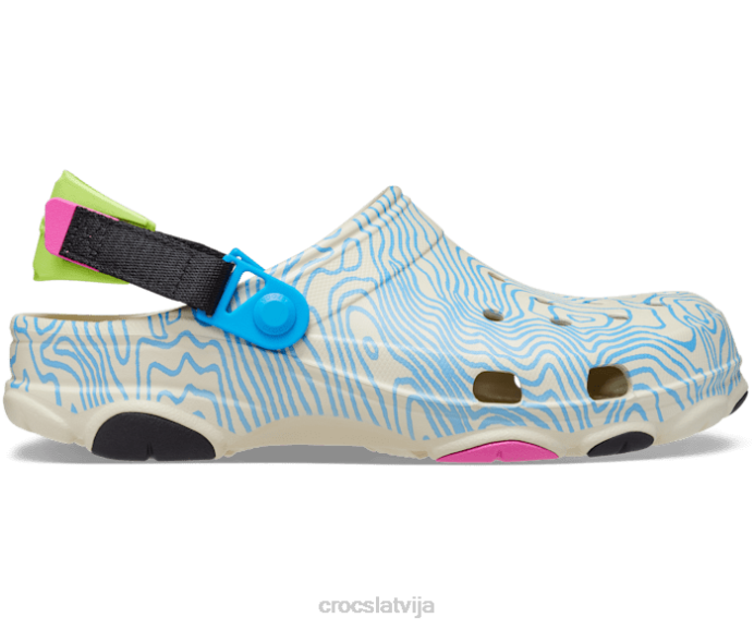 visurgājējs topogrāfiskais aizsprostojums sievietes Crocs kurpes N46T135 kauls/multi