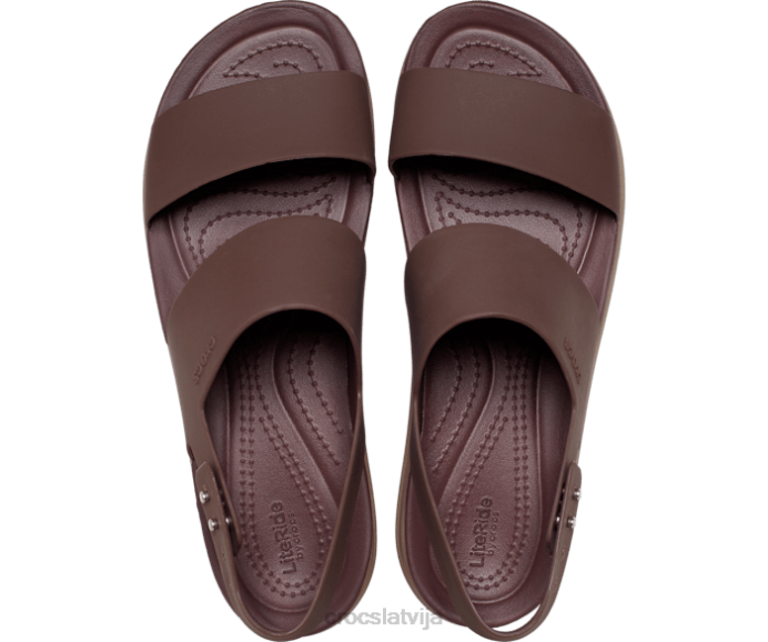 Bruklinas zemais ķīlis sievietes Crocs kurpes N46T326 mokas/sēne