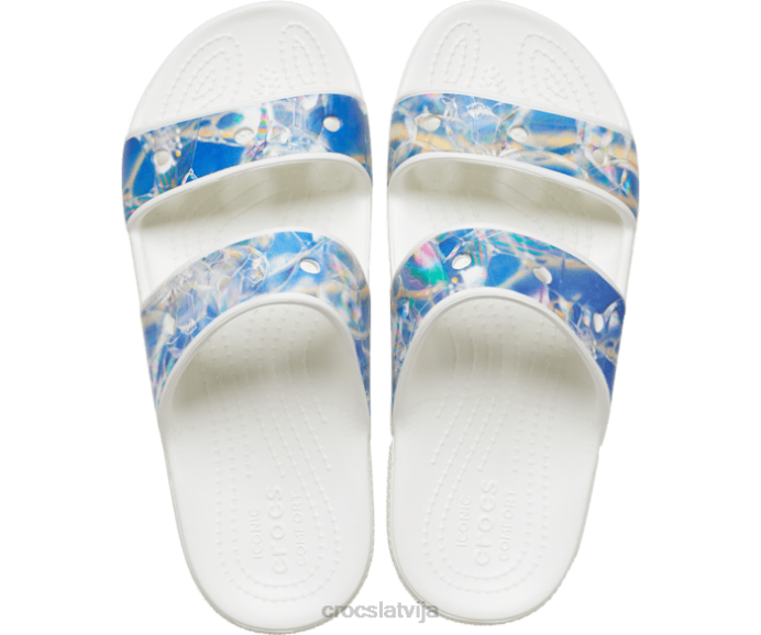 klasiskas hiperreālas sandales sievietes Crocs kurpes N46T315 multi/balts