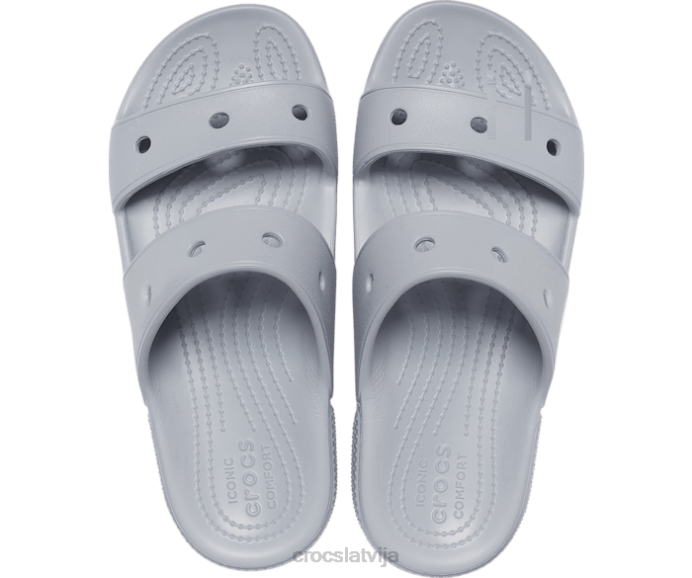 klasiskas sandales sievietes Crocs kurpes N46T337 gaiši pelēks