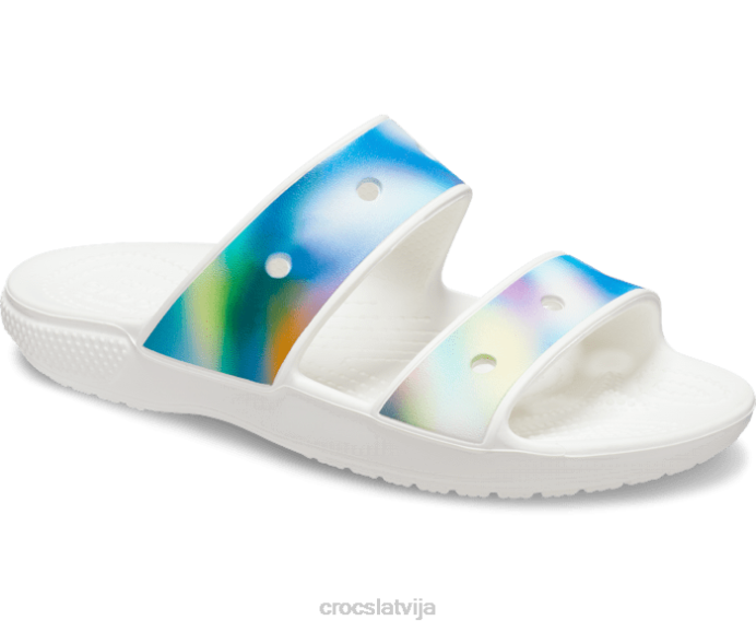 klasiskas solarizētas sandales sievietes Crocs kurpes N46T309 balts/multi