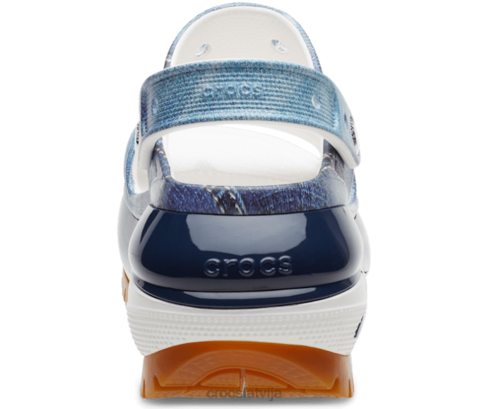 mega crush džinsa sandales sievietes Crocs kurpes N46T319 balts/multi