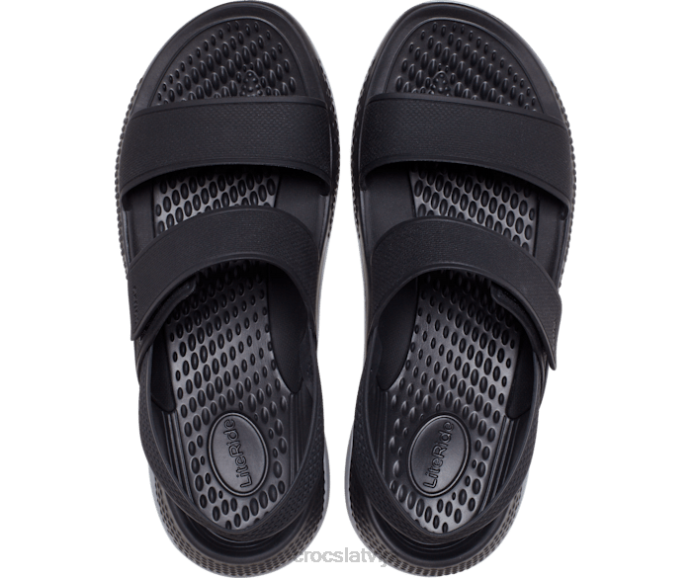 sandales literide 360 sievietes Crocs kurpes N46T313 melns/gaiši pelēks