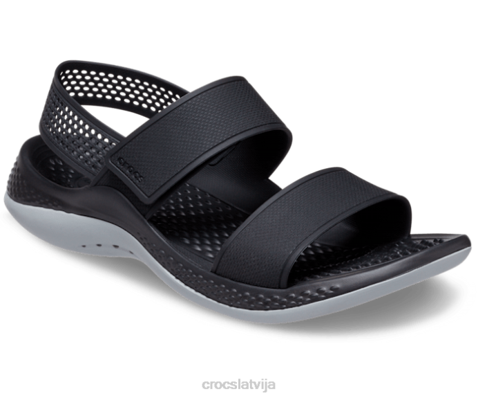 sandales literide 360 sievietes Crocs kurpes N46T313 melns/gaiši pelēks