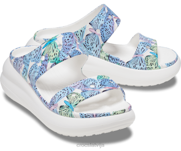 simpātiju tauriņu sandales sievietes Crocs kurpes N46T348 balts/multi