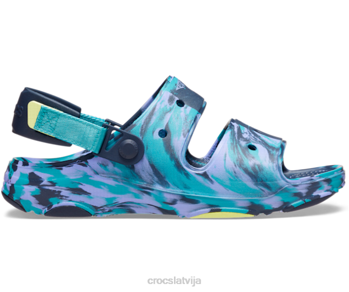 visurgājējas marmora sandales sievietes Crocs kurpes N46T318 flote/multi