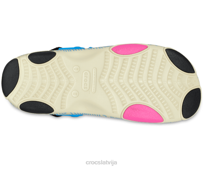 visurgājējas topogrāfiskās sandales sievietes Crocs kurpes N46T323 kauls/multi