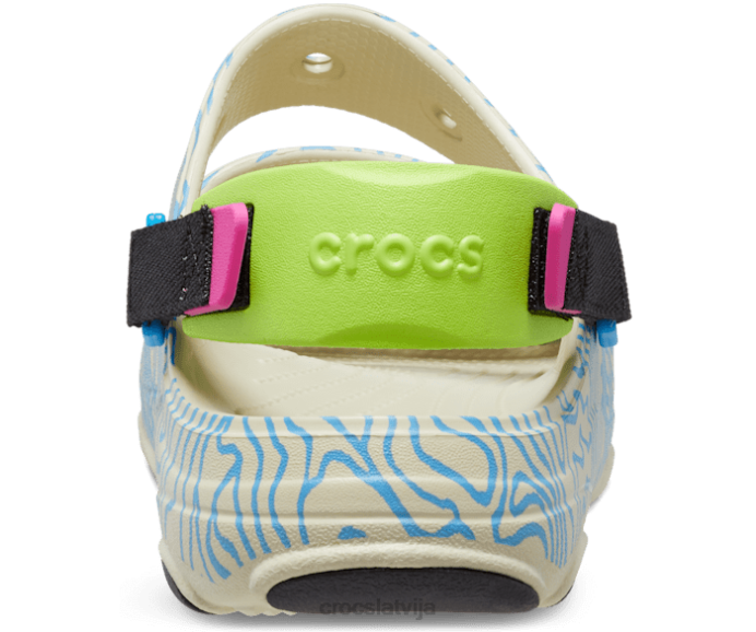 visurgājējas topogrāfiskās sandales sievietes Crocs kurpes N46T323 kauls/multi