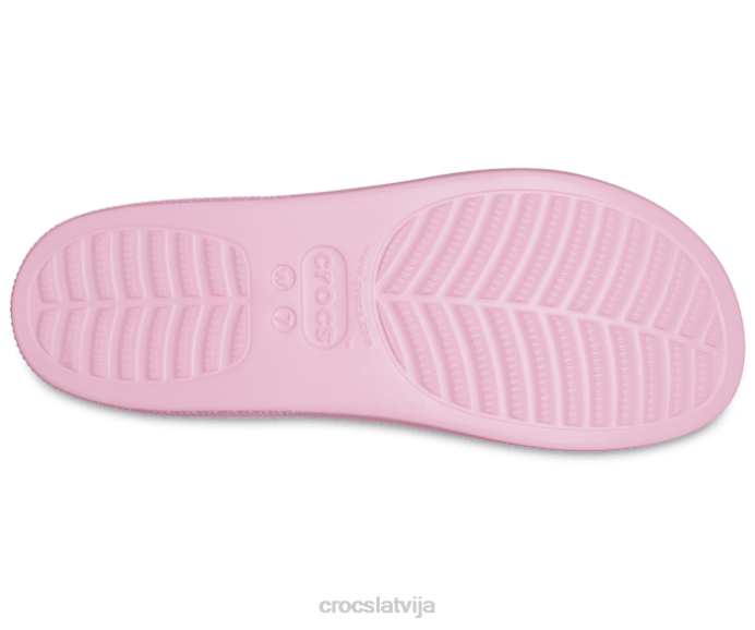 klasisks platformas slidkalniņš sievietes Crocs kurpes N46T343 flamingo
