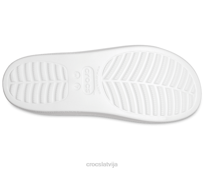 klasisks platformas slidkalniņš sievietes Crocs kurpes N46T345 balts