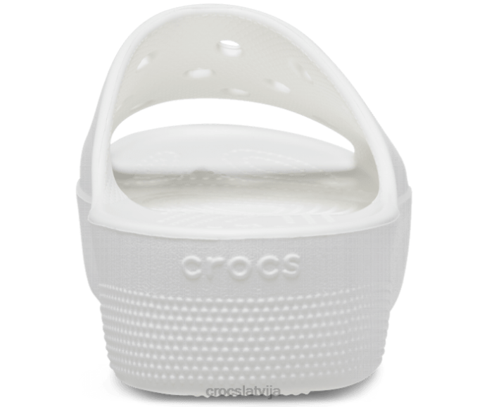 klasisks platformas slidkalniņš sievietes Crocs kurpes N46T345 balts