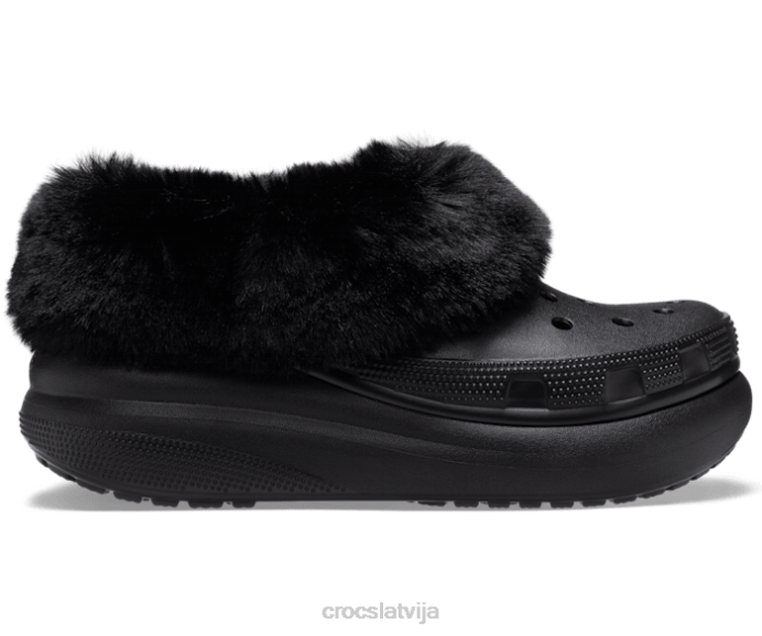 furever simpātiju apavi sievietes Crocs kurpes N46T116 melns