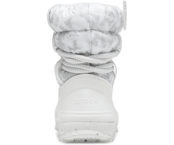 klasiski neo puff luxe zābaki sievietes Crocs kurpes N46T219 gandrīz balts/gaiši pelēks