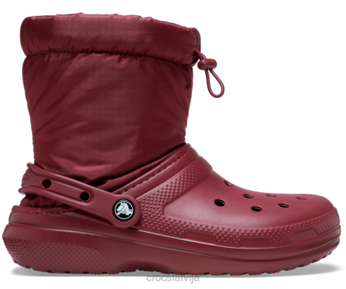klasisks odere neo puff zābaki sievietes Crocs kurpes N46T175 granāts