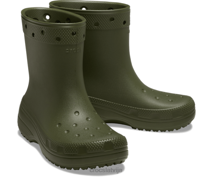 klasisks zābaks sievietes Crocs kurpes N46T210 Zaļā armija