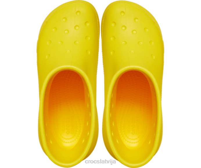 simpātiju zābaks sievietes Crocs kurpes N46T203 citronu