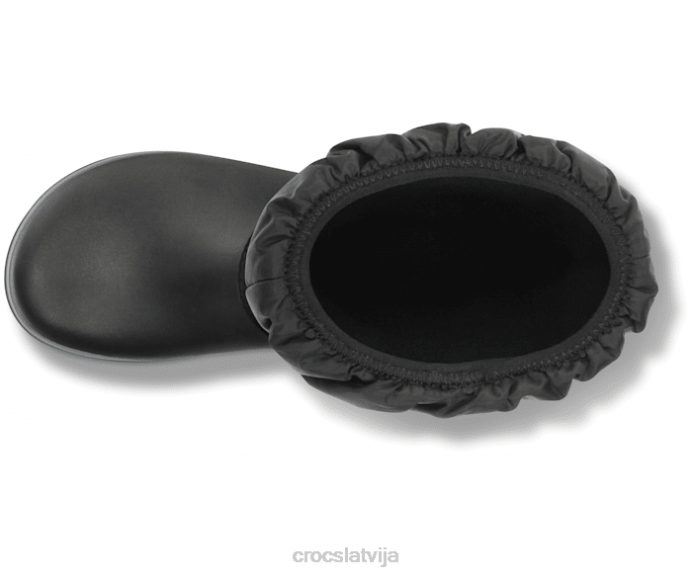 ziemas pufs zābaks sievietes Crocs kurpes N46T214 melns/ogles